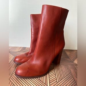 Sam Edelman Leather Boots "Reyes" in Rust. Size 9